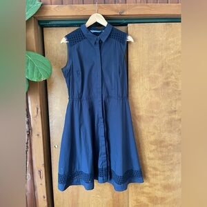Simply Vera - Sleeveless Navy Poplin Dress